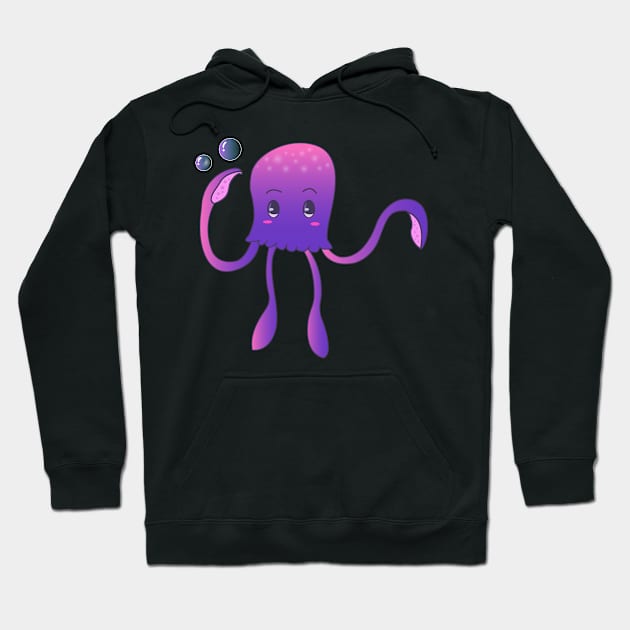 Jun the Happy Squid Hoodie by kelnan